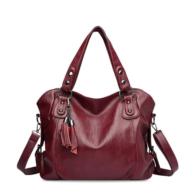 Luxury Women’s Handbag – Spacious Shoulder Bag with Tassels