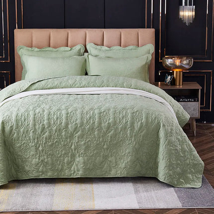 White Cotton Quilt 59" x 79" & 79" x 87" – Luxury Bedspread & Lightweight Coverlet for All Seasons