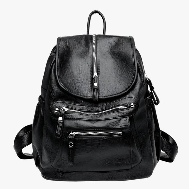 Stylish PU Leather Women's Backpack – Spacious, Waterproof & Comfortable