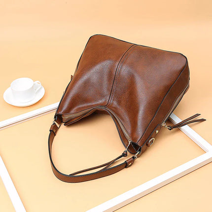 Luxury Large Tote Shopper Bag – Stylish PU-Leather Work & Daily Tote for Women