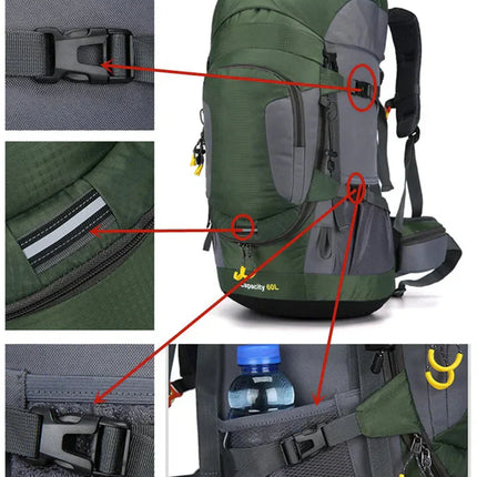 Waterproof 70L Hiking Backpack – Lightweight Outdoor Travel & Camping Rucksack