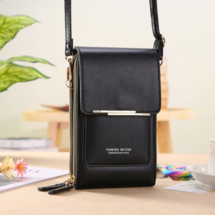 Forever Young Compact Crossbody Phone Wallet – Stylish Multi-Pocket Purse for Women