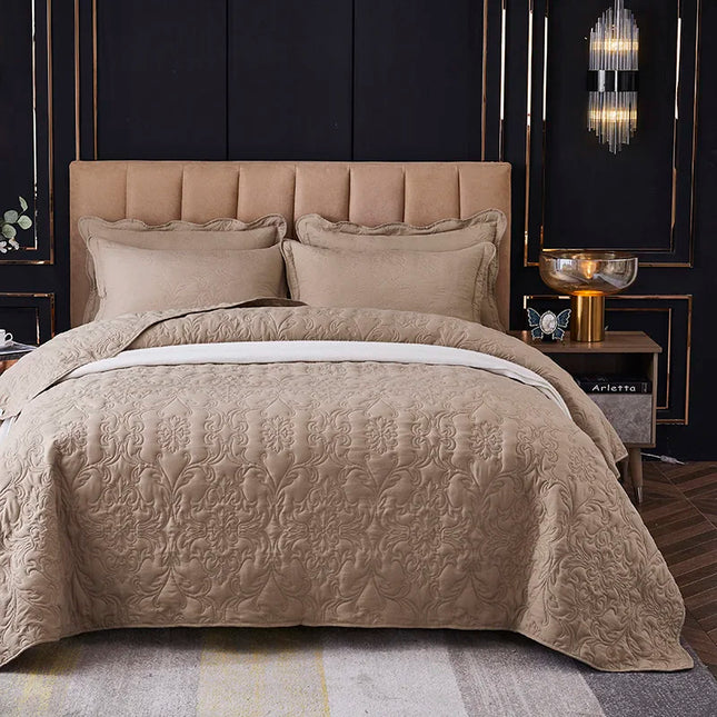 White Cotton Quilt 59" x 79" & 79" x 87" – Luxury Bedspread & Lightweight Coverlet for All Seasons