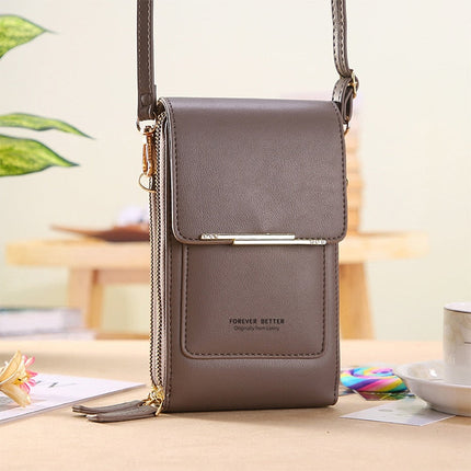 Forever Young Compact Crossbody Phone Wallet – Stylish Multi-Pocket Purse for Women
