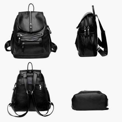 Stylish PU Leather Women's Backpack – Spacious, Waterproof & Comfortable