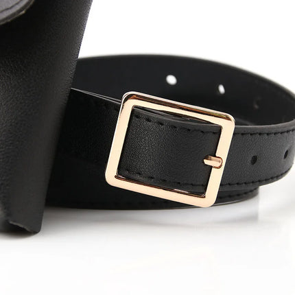 Minimalist Leather Belt Bag / Crossbody Waist Bag — Stylish & Adjustable Design