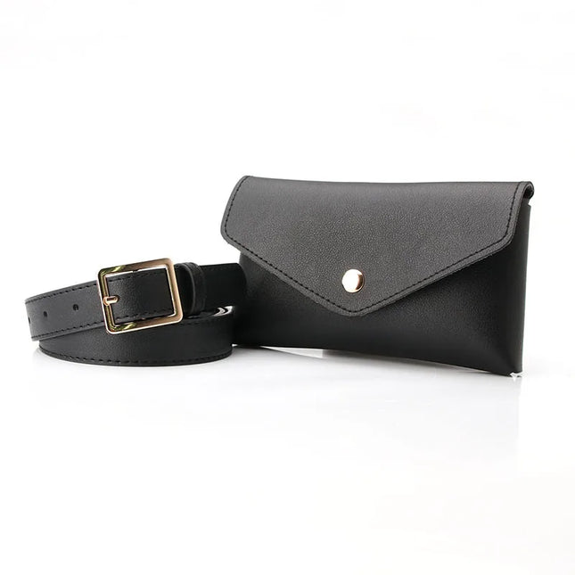 Minimalist Leather Belt Bag / Crossbody Waist Bag — Stylish & Adjustable Design