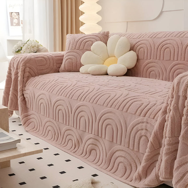 Stretch Jacquard Sofa Cover – ArchPlush Velvet Slipcover for Couches & Sectionals, Universal Fit