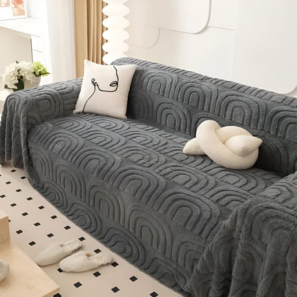 Stretch Jacquard Sofa Cover – ArchPlush Velvet Slipcover for Couches & Sectionals, Universal Fit