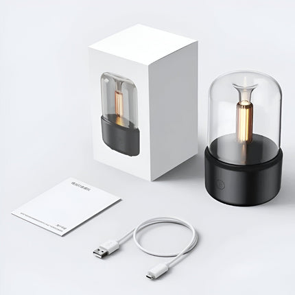 CandleGlow 3D Flame USB Humidifier & Essential Oil Diffuser – Relaxing Aromatherapy Home Decor