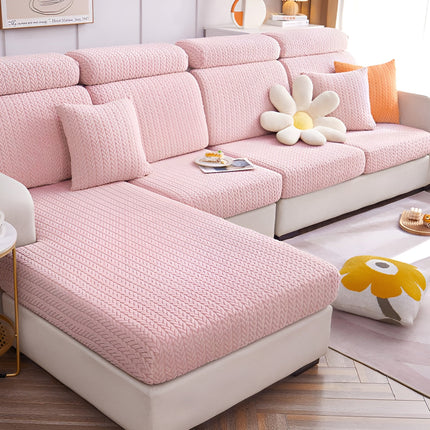 ElasticEase Stretch Sofa Cover – Jacquard Slipcover for Couch Protection & Style