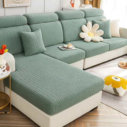 ElasticEase Stretch Sofa Cover – Jacquard Slipcover for Couch Protection & Style