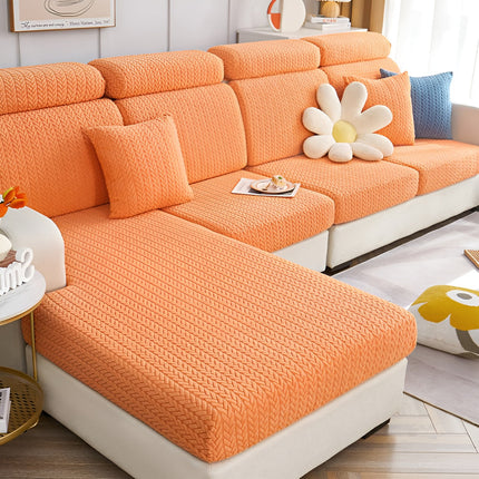 ElasticEase Stretch Sofa Cover – Jacquard Slipcover for Couch Protection & Style