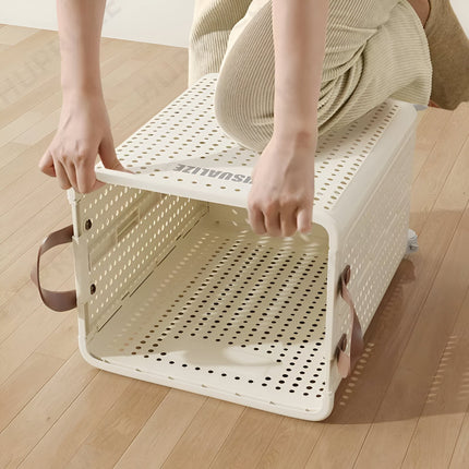 Rolling Laundry Hamper with Lid & Handles – Foldable Slim Clothes Basket on Wheels for Bedroom, Bathroom & Laundry Room