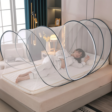 Foldable Mosquito Net for Bed – Portable Polyester & Fiberglass Insect Protection