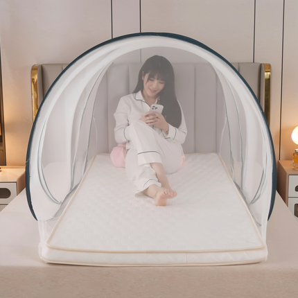 Foldable Mosquito Net for Bed – Portable Polyester & Fiberglass Insect Protection