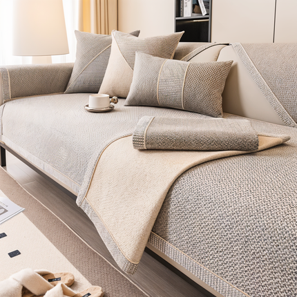 Luxe Anti-Slip Sofa Protector – Premium Polyester, Machine Washable, Elegant Home Décor