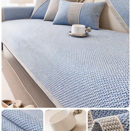 Luxe Anti-Slip Sofa Protector – Premium Polyester, Machine Washable, Elegant Home Décor