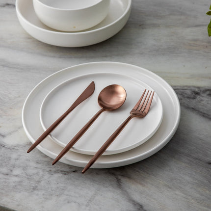 Elegant Gold Stainless Steel Flatware Set – 24-Piece Service for 6 | Dishwasher Safe