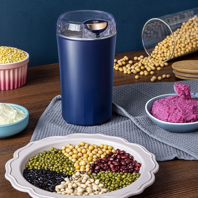 Compact Electric Coffee & Spice Grinder 7.8" x 3.7" – Stainless Steel Kitchen Mill
