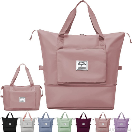 Foldable Waterproof Weekender Travel Bag – Lightweight Carry-On Duffel with Luggage Sleeve