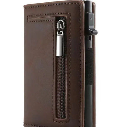 Premium RFID Wallet with Zipper Pocket – Compact & Anti-Skim Protection