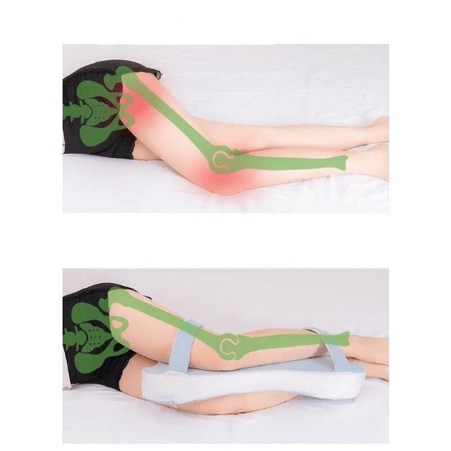Ergonomic Knee Pillow 21" x 9" x 3" – Orthopedic Leg & Hip Support Cushion for Side Sleepers
