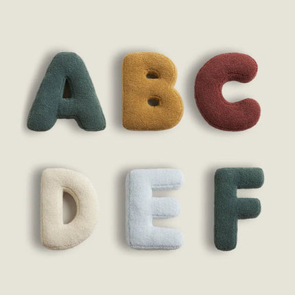 Soft Velvet Alphabet Letter Cushions – Personalized Kids Room Decor & Educational Play Pillow