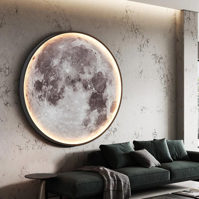 Magical LED Moon Wall Lamp – Soft Lunar Light for Bedroom & Living Room Décor