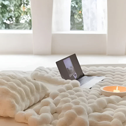 Cozy Fluffy Fleece Throw Blanket 59" x 79" – Ultra-Soft, Warm & Stylish Accent for Home Decor