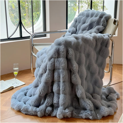 Ultra-Soft Fluffy Fleece Throw Blanket 50"" x 60"" – Cozy & Warm for Couch, Bed & Travel