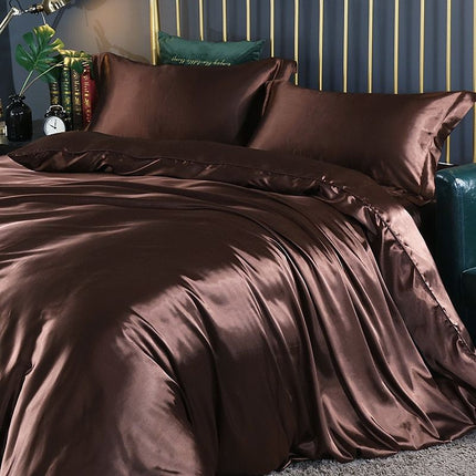 Luxury Satin Duvet Cover Set 59" x 79" – Silky, Breathable Bedding for Year-Round Comfort