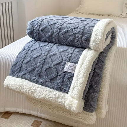 Reversible Sherpa Fleece Throw Blanket 51" x 63" – Ultra-Soft, Cozy & Machine Washable for Indoor & Outdoor Use