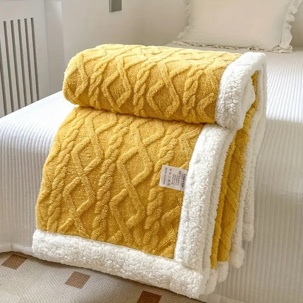 Reversible Sherpa Fleece Throw Blanket 51" x 63" – Ultra-Soft, Cozy & Machine Washable for Indoor & Outdoor Use