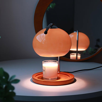 Mid-Century Candle Warmer Lamp – Elegant Flameless Scented Candle Melter for Cozy Home Décor (6" x 7.9")