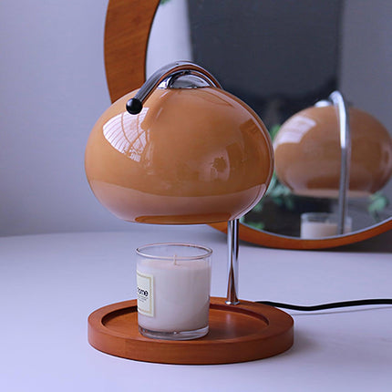 Mid-Century Candle Warmer Lamp – Elegant Flameless Scented Candle Melter for Cozy Home Décor (6" x 7.9")