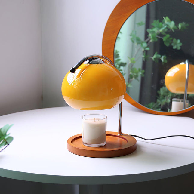 Mid-Century Candle Warmer Lamp – Elegant Flameless Scented Candle Melter for Cozy Home Décor (6" x 7.9")