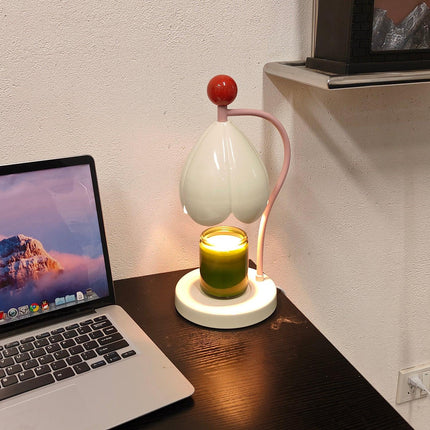 Floral Candle Warmer Lamp 5.9" x 13.4" – Elegant Flower-Inspired Home Décor for Cozy Aromatic Ambiance