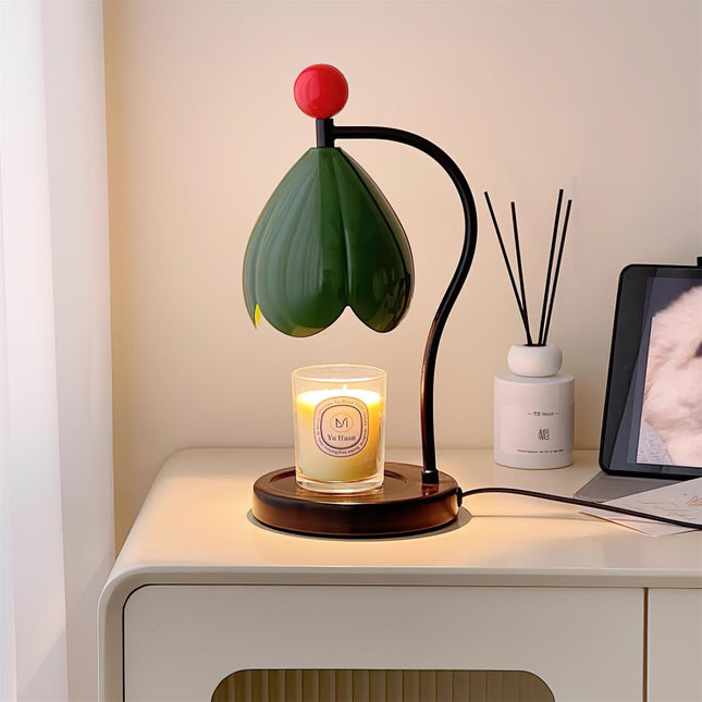 Floral Candle Warmer Lamp 5.9" x 13.4" – Elegant Flower-Inspired Home Décor for Cozy Aromatic Ambiance