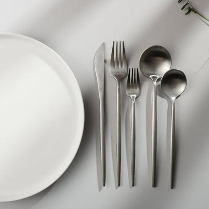 Elegant Gold Stainless Steel Flatware Set – 24-Piece Service for 6 | Dishwasher Safe