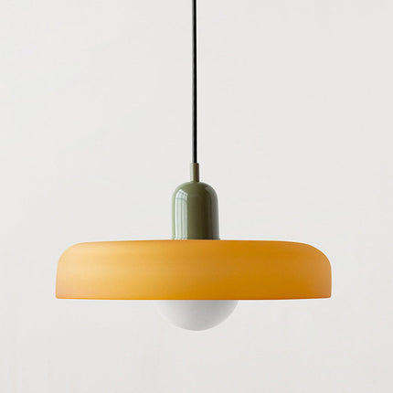 Modern Art Deco Glass Pendant Light – Colorful Halo Ceiling Lamp 9.8"–13.8" Diameter