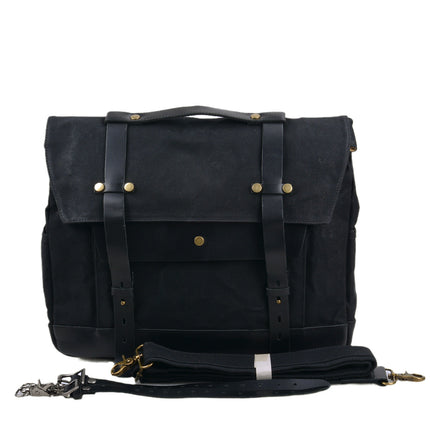 Vintage Motorcycle & Bicycle Bag – Water-Resistant Double Pannier with Leather Accents