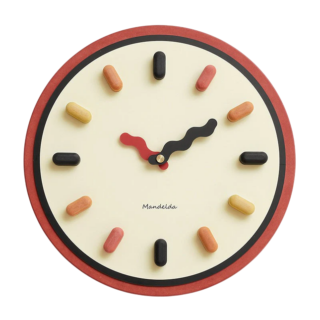 3D Scandinavian Wall Clock 13" – Silent Sweep Movement, Modern Nordic Minimalist Design