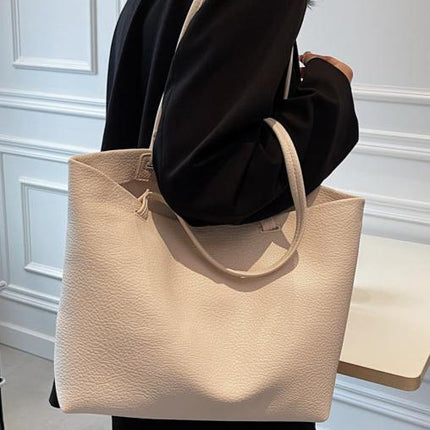 Soft Leather Tote Bag | Spacious Vegan Leather Work & Daily Tote for Women