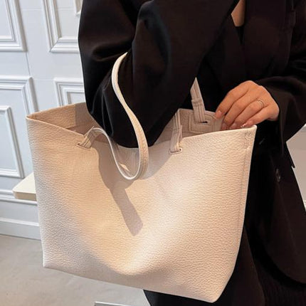 Soft Leather Tote Bag | Spacious Vegan Leather Work & Daily Tote for Women