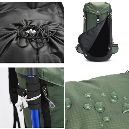 50L Waterproof Nylon Hiking Backpack – Durable, Comfortable, Multi-Compartment Design for Outdoor Adventures