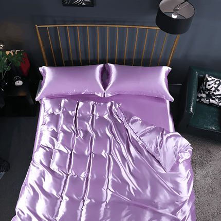 Premium Mulberry Silk Bedding Set – 100% Natural Mulberry Silk Duvet Cover with 2 Pillowcases – Hypoallergenic, Breathable, Temperature-Regulating, and Skin-Friendly