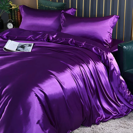 Premium Mulberry Silk Bedding Set – 100% Natural Mulberry Silk Duvet Cover with 2 Pillowcases – Hypoallergenic, Breathable, Temperature-Regulating, and Skin-Friendly