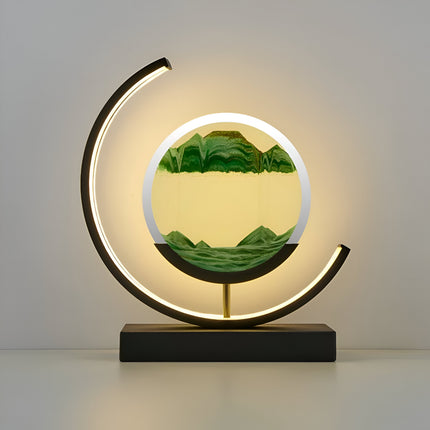 Relaxing LED Sand Lamp with Remote & App – Dimmable 3-Color Ambient Mood Light, 10″ x 11″ Decorative Sandscape for Home