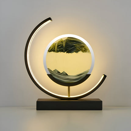 Relaxing LED Sand Lamp with Remote & App – Dimmable 3-Color Ambient Mood Light, 10″ x 11″ Decorative Sandscape for Home